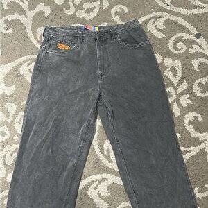 Empyre Men's Relaxed Jeans in Charcoal Gray 34